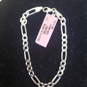 Figaro Silver Chain Bracelet